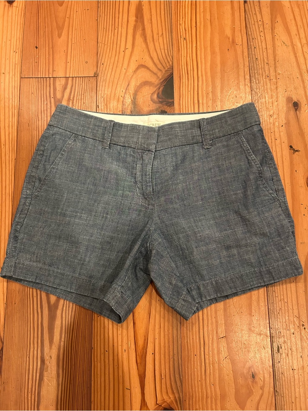 J. Crew Chambray Bermuda Shorts - Blue